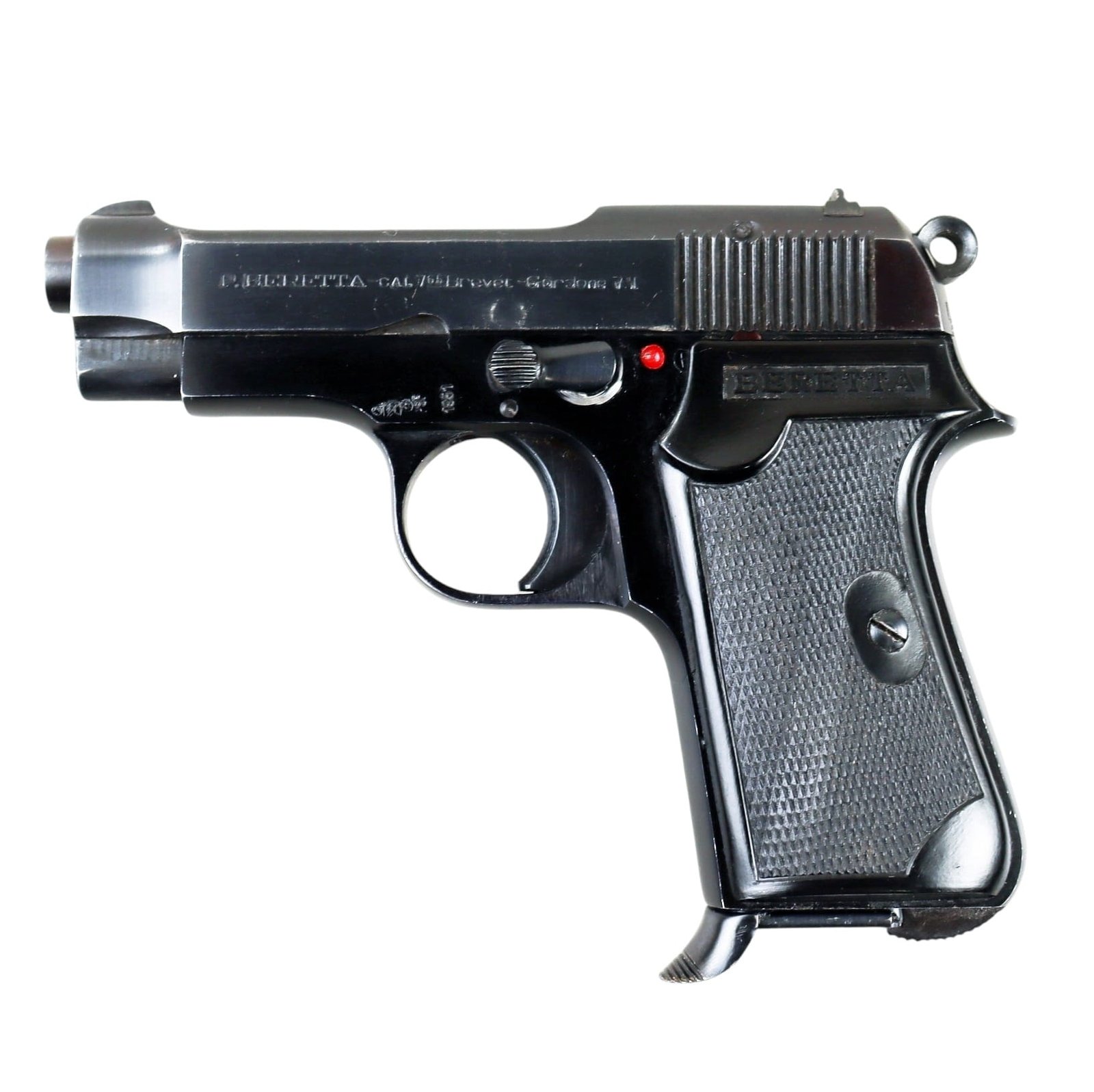 Pistolet Beretta Mod. 1935 kaliber 7,65 mm, klasyczny model z 1961 roku, w pełni sprawny z drobnymi śladami użytkowania.