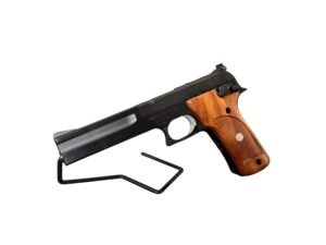 Pistolet Smith & Wesson 422 kaliber .22 LR z unikalną nisko osadzoną lufą.