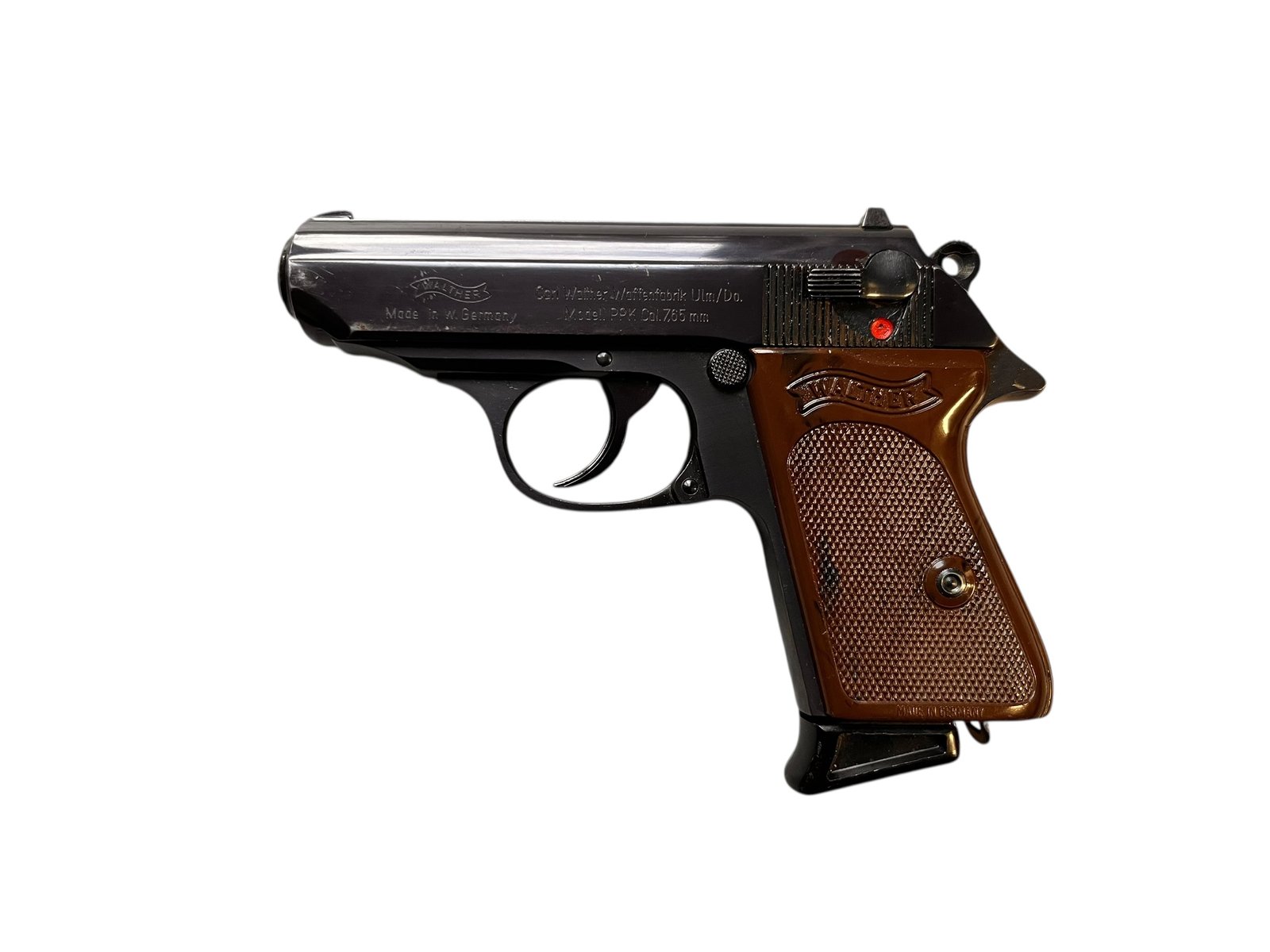 Pistolet Walther PPK z 1973 roku, produkcja Ulm.