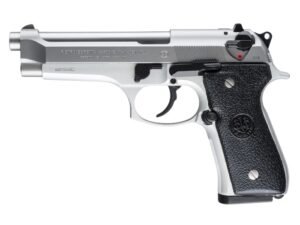 Nowy pistolet Beretta 92 FS Inox w wykończeniu ze stali nierdzewnej.