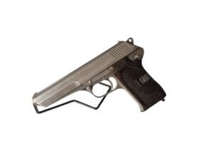 Pistolet CZ 52 z unikalnym systemem ryglowania rolkowego.