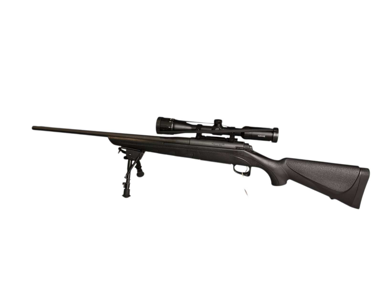 Używany karabin myśliwski Remington 770 w kalibrze .30-06 Springfield z lunetą i bipodem.
