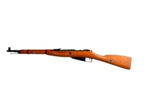 Polski karabin powtarzalny Mosin M1944 Radom z 1954 roku ze złożonym bagnetem.