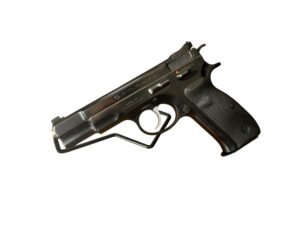 Pistolet CZ 75 Czechosłowacka, wyprodukowany w 1992 roku, w kalibrze 9x19 mm.