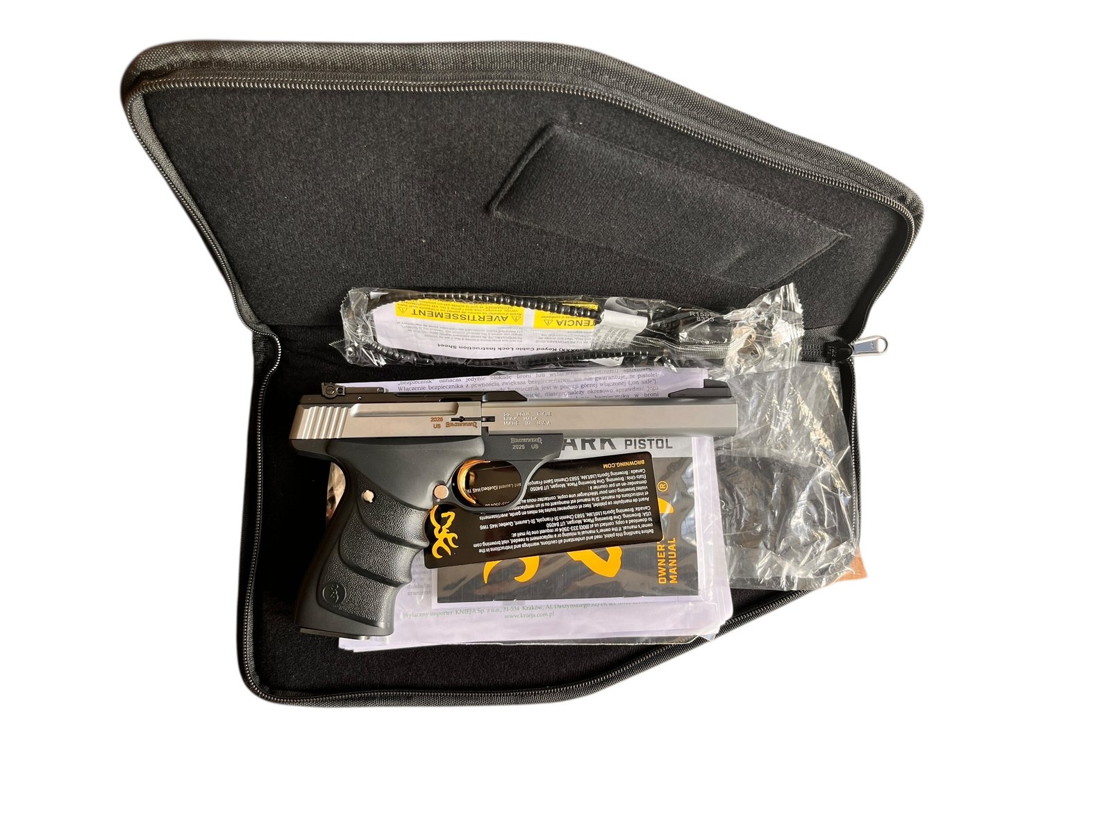 Nowy, nierdzewny pistolet sportowy Browning Buck Mark Standard S/S URX.