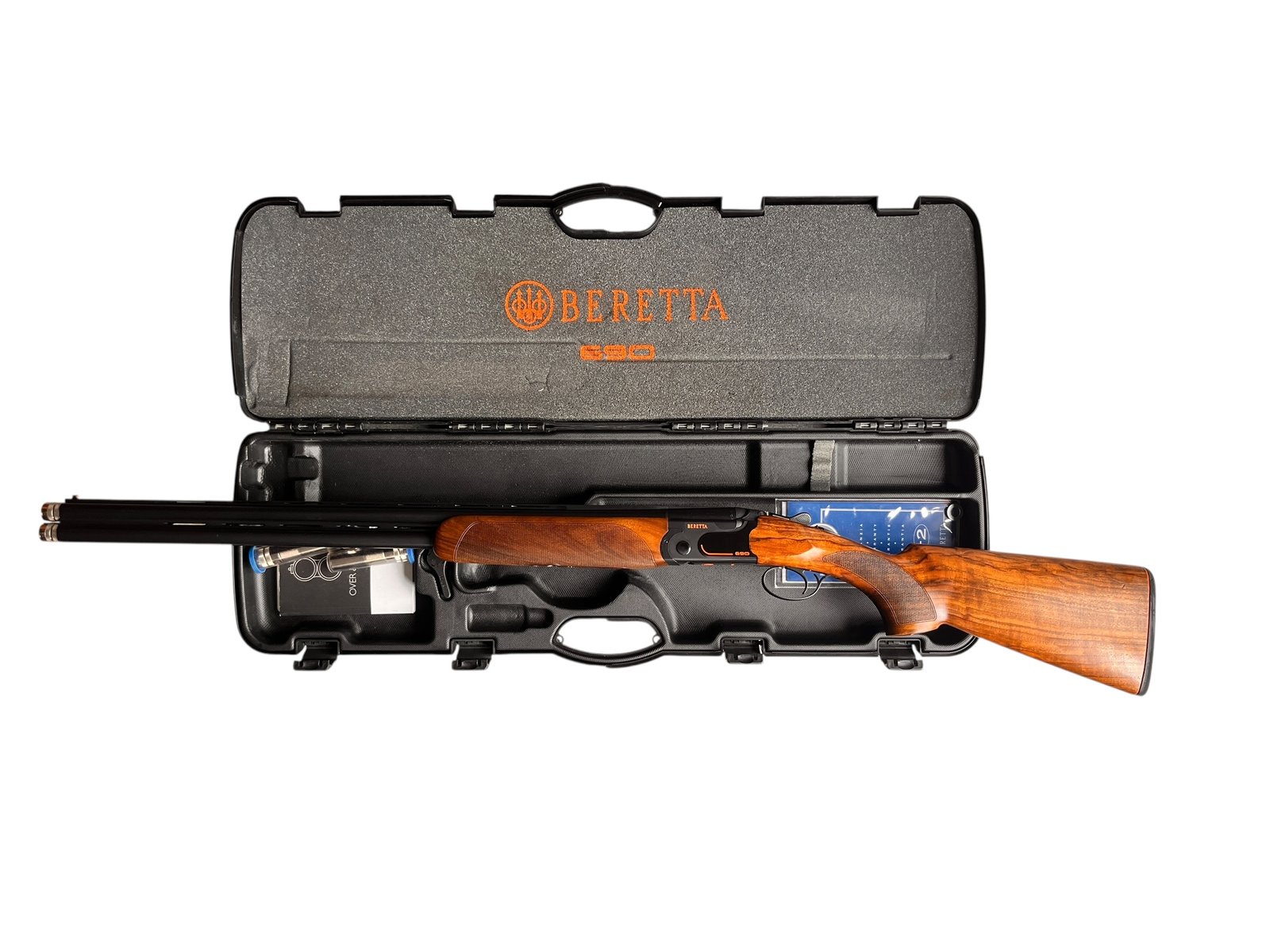 Nowoczesna strzelba gładkolufowa bock Beretta 690 Sporting w kalibrze 12/76 z kompletem czoków.