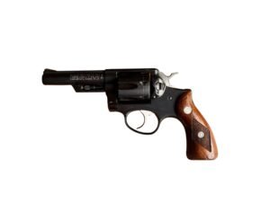 Klasyczny amerykański rewolwer Ruger Speed Six w kalibrze .357 Magnum z 4-calową lufą. Tytuł zdjęcia: Ruger-Speed-Six-Rewolwer-357-Magnum Podpis: Ruger Speed Six – niezniszczalna klasyka w kalibrze .357 Magnum. Opis do zdjęcia: Używany rewolwer Ruger Speed Six w bardzo dobrym stanie, oksydowane wykończenie, lufa 4 cale, dostępny w Borowej.