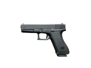 Klasyczny pistolet samopowtarzalny Glock 17 Generacji 2 w kalibrze 9x19mm, gładki szkielet bez szyny akcesoryjnej.