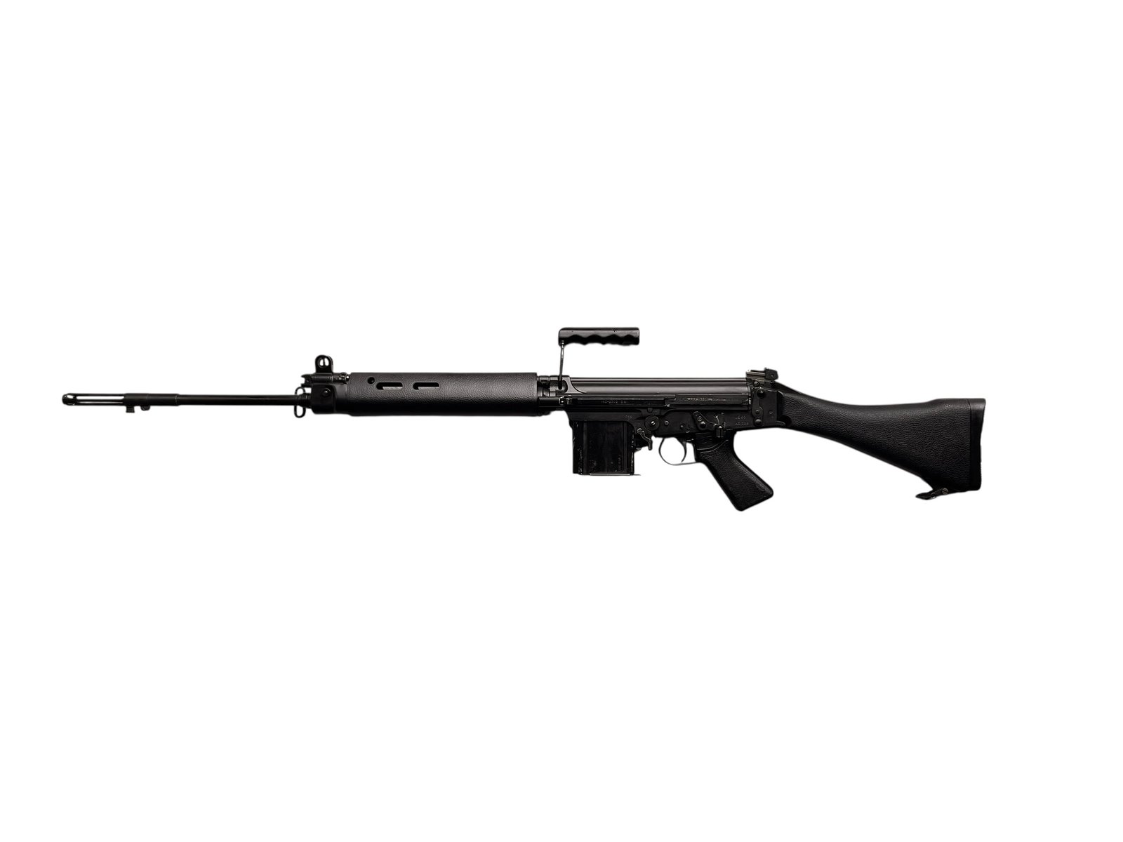 Historyczny karabin samopowtarzalny BSA L1A1, brytyjska wersja FN FAL, w kalibrze .308 Winchester.