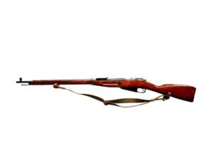 Historyczny karabin powtarzalny Mosin Nagant 91/30 z fabryki w Tule z 1939 roku, z pasem nośnym.
