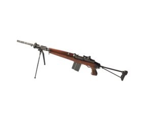 Karabin Beretta BM59 w stanie bardzo dobrym z dwójnogiem na białym tle
